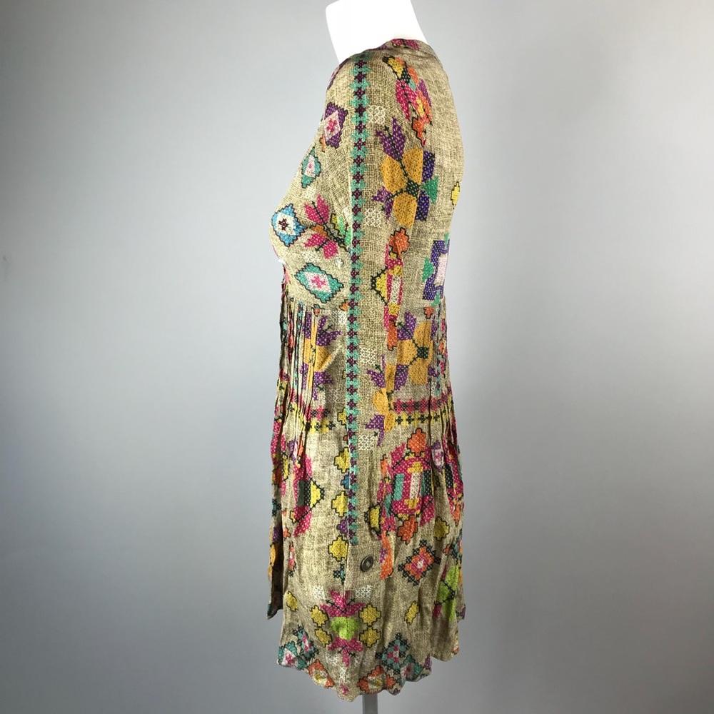 Anthro Hemant & Nandita Prima Dress Beaded Silk - Picture 5 of 8